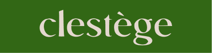 clestège wordmark, botanic green colourway